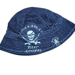 Amy Coe Boys Pirate Skull Brim‎ Hat Blue Size 5T